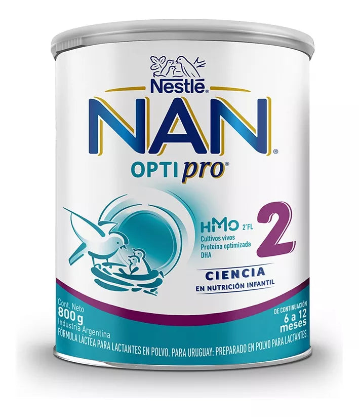 Nestle Nan Optipro 2 Infant Formula 800g: Supports Healthy Growth for 6-12 Months